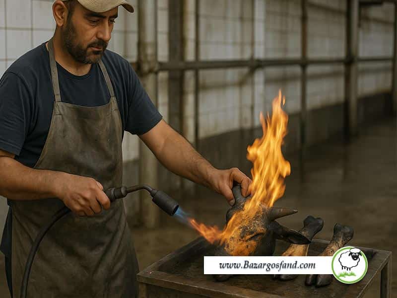 سوزاندن مو کله پاچه