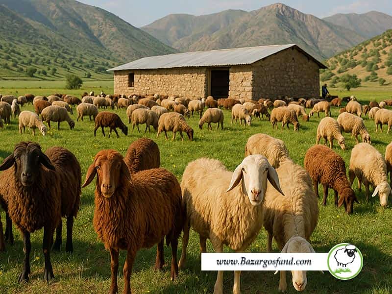 پرورش طبیعی گوسفند در مزارع